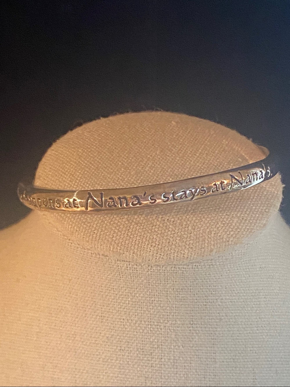 Silver Plated Nana’s Secret Bangle Bracelet Asymmetric Design
